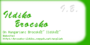 ildiko brocsko business card